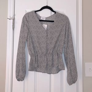 Brand new black & white blouse